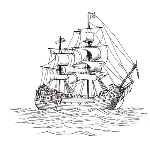 Candle And A Pirate Ship