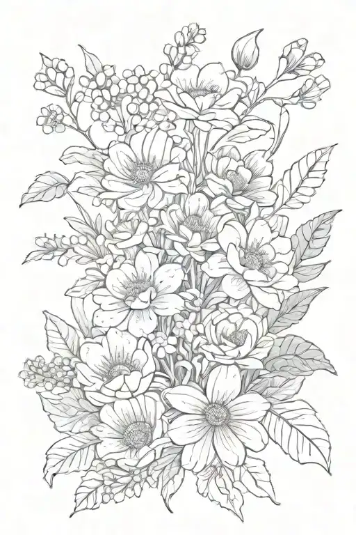 Small Bundle Of Flowers Birth Flowers April And June Small