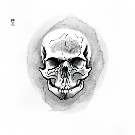 Skull With A Finger In Front