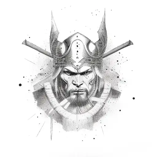 A Symbol Of A Warrior Who Inky Has Himself And His Strong Willpower