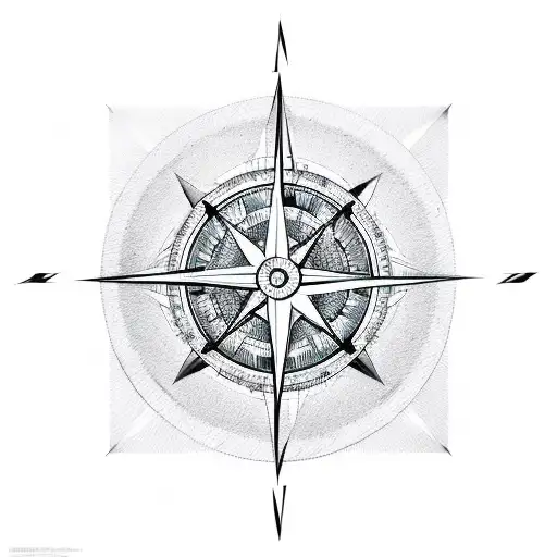 A Compass With Music Symbols As The Cardinal Directions