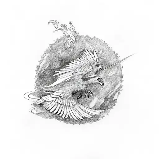 A Phoenix Playing A Musical Instrument