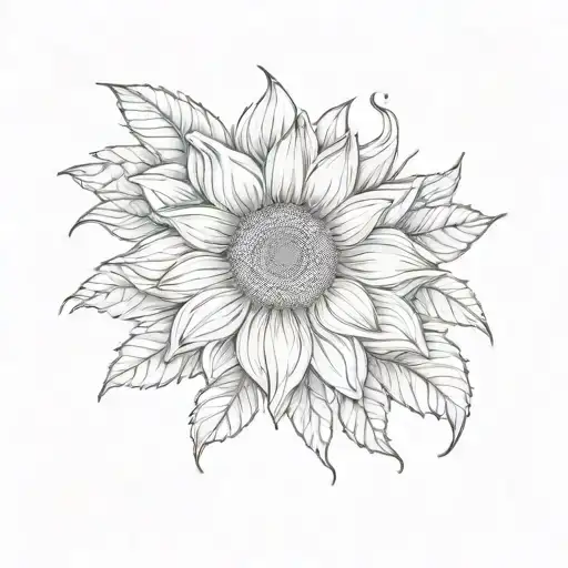 Prostate Cancer Ribbon With Sunflower