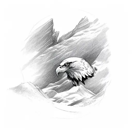Eagle Flying Over Hill