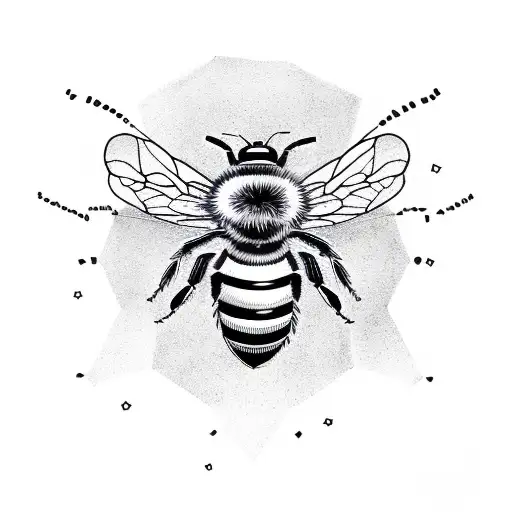 Abstract Bee Side View