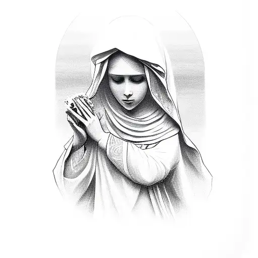 Holy Mother Mary Holding Crepes