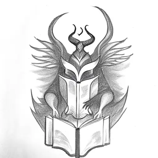 A Silhouette Of Maleficent Reading A Book In A Dark Forest