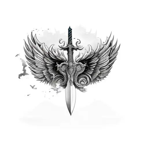 A Sword With Wings - Stock Photo