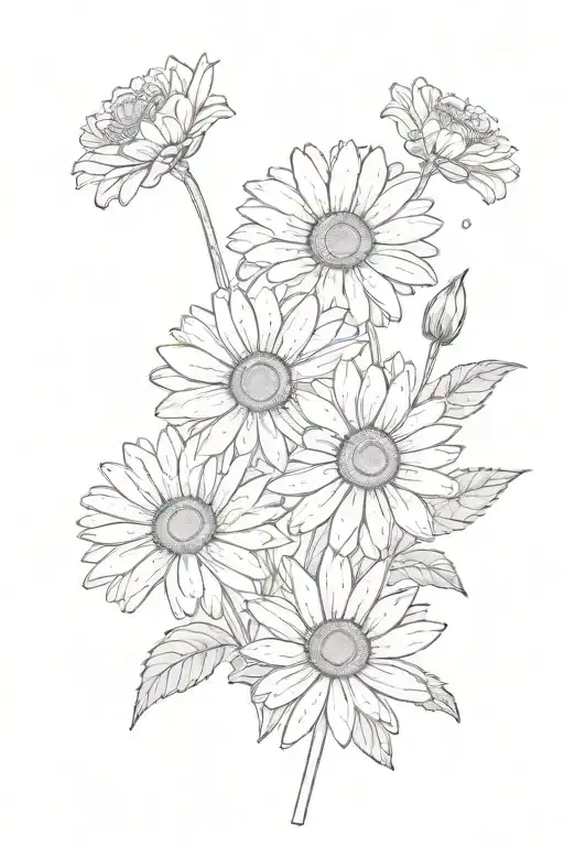 Gerber Daisy With Gemini Constellation Behind