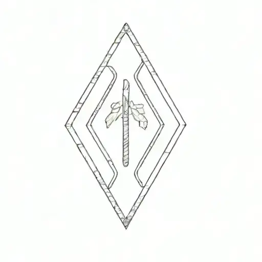 Arrow With Oak Leaves Curling Around It