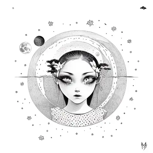 Moon With Girl On It