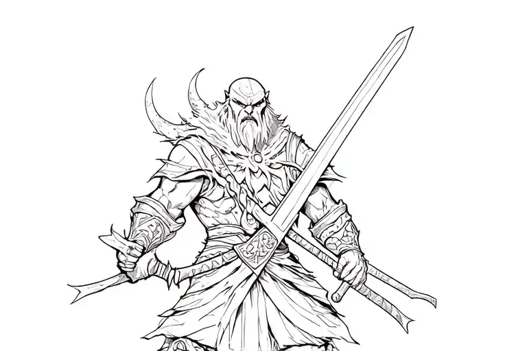 Warrior Berserker With A Sword