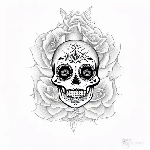 Sugar Skull With Fangs