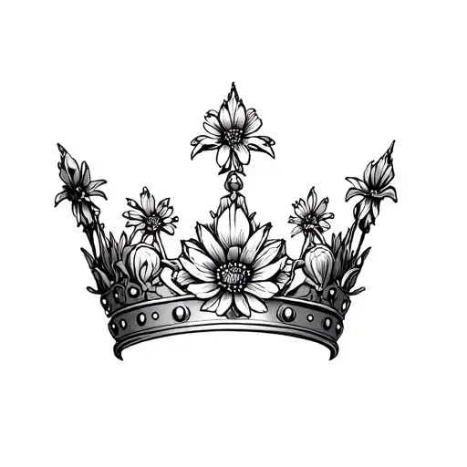 Crown But Made Entirely Out Of Flowers