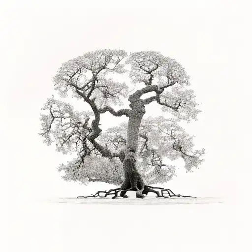 Oak Tree And Roots Dates 200487 040120 201021