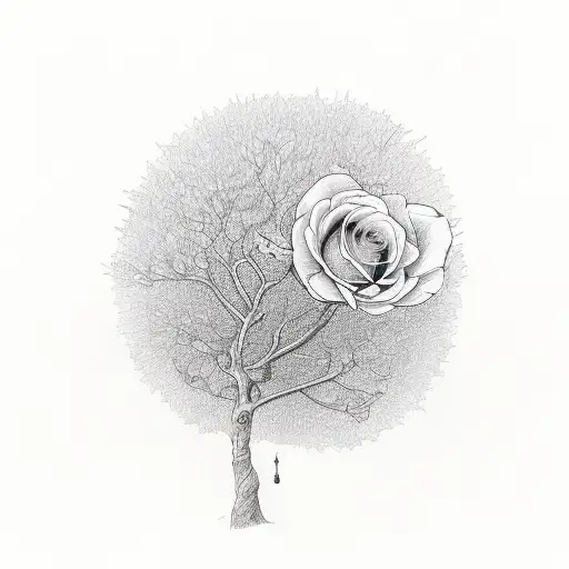 Tree And Rose