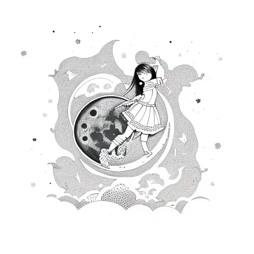 Moon With Girl On It