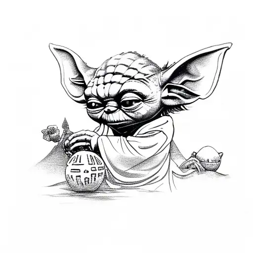 Yoda Meditating Under Yggdrasil