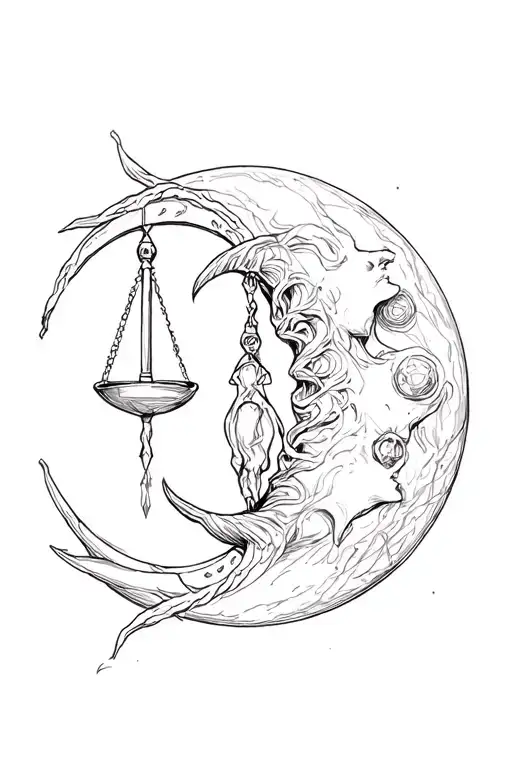 Moon And Justice Intertwined Cybersigilsm