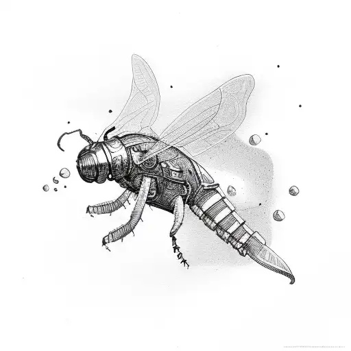 Firefly Guiding Itself Through Dark