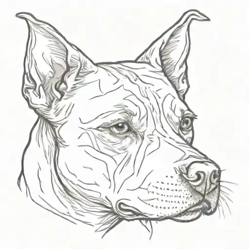 Staffordshire Terrier Dog Face