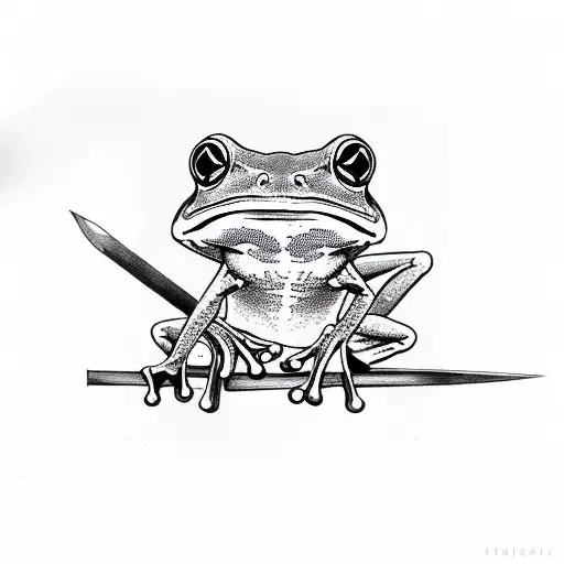 Tree Frog With Sword