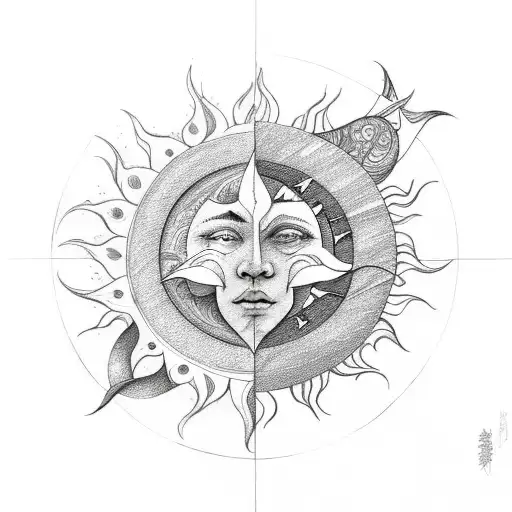 Combination Of Sun And Moon