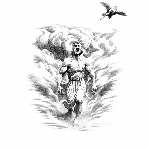 Man Escaping Hell Into Heaven