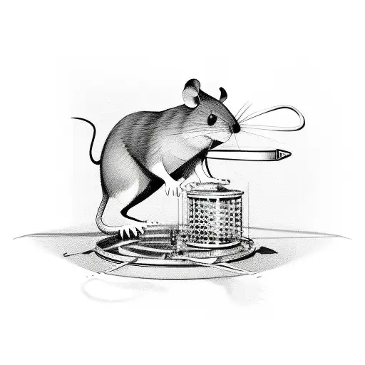 A Cartoon Version Of Sami Zayn In A Mouse Trap