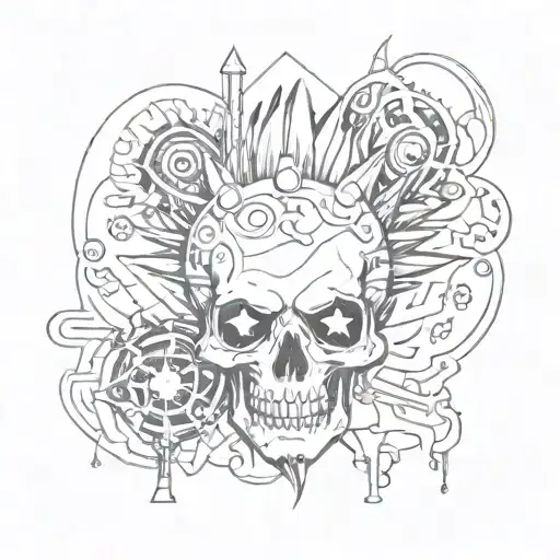 A Punk Rock Psychedelic Themed Tattoo With A Kinky Twist