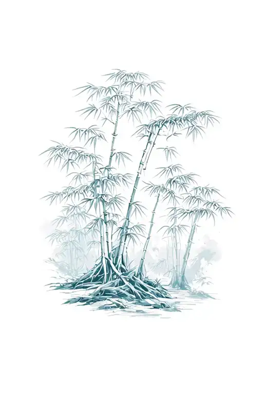 Bamboo Forest Trees Background Looking