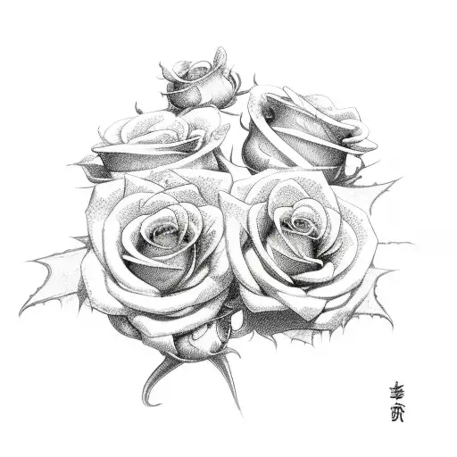 4 Dragons Hidden In A Vine Of Roses