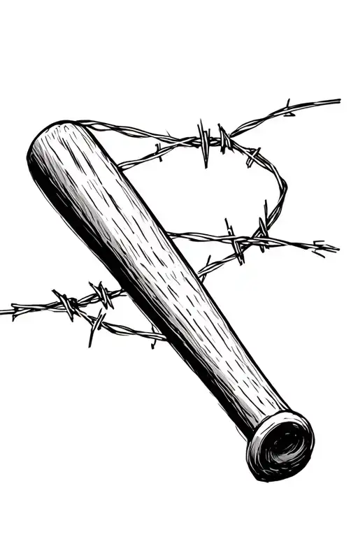 Baseball Bat Barbed Wire
