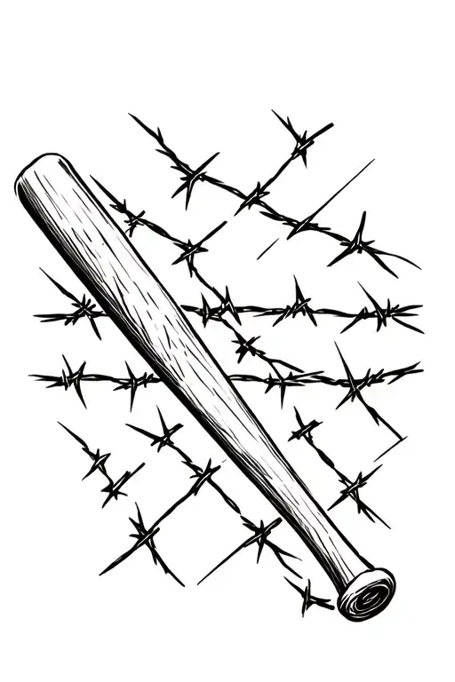 Baseball Bat Barbed Wire