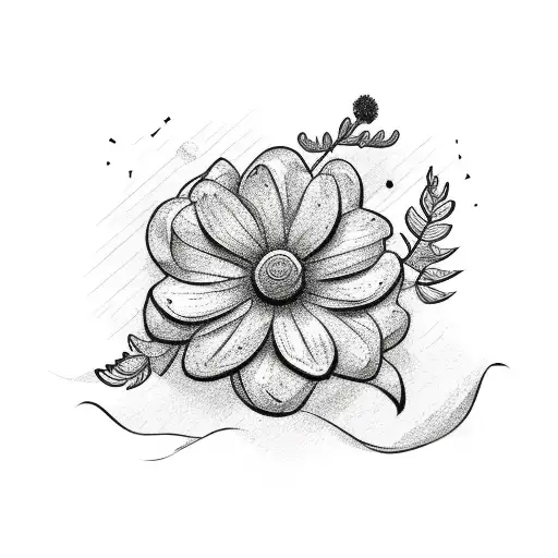 Top Of Graduation Cap With Freedom Flowers