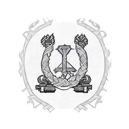 Forearm Ukrainian Vyshyvanka Weave With Donetsk Region Symbol