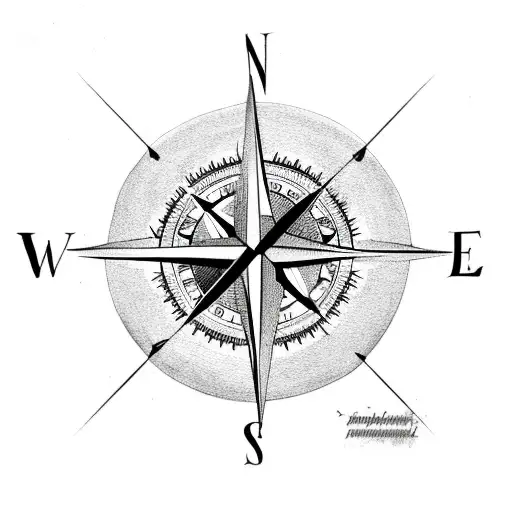 Compass With Needle Spinning Fast