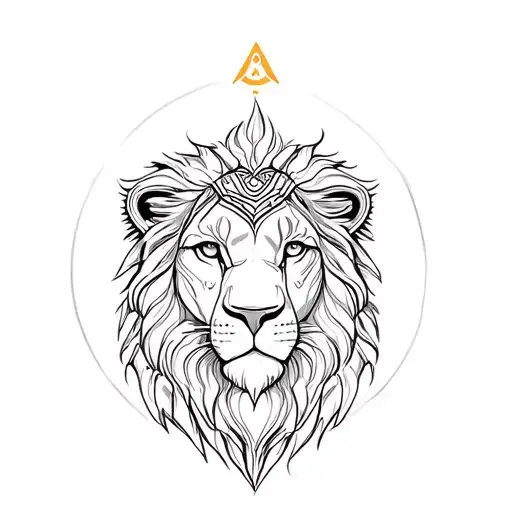 Lion Wth Eye Of Horus