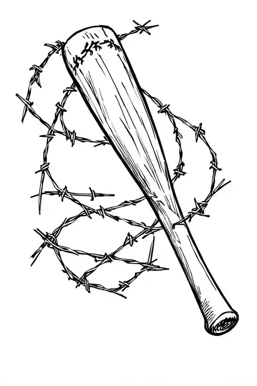 Baseball Bat Barbed Wire