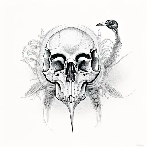 A Humanoid Bird Skull