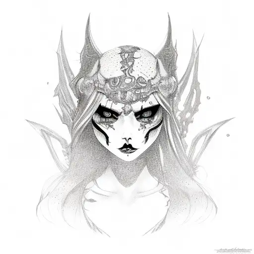 Tattoo Goth Girl Demon