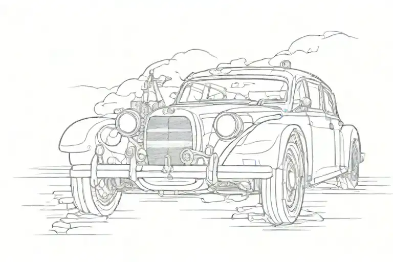 Car With Fogged Windows At Night