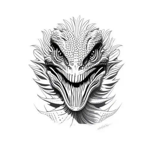 Combine A Velociraptor With A Floral Design