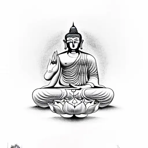 Budha With Lotus