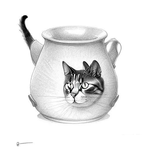 Cat And Theepot
