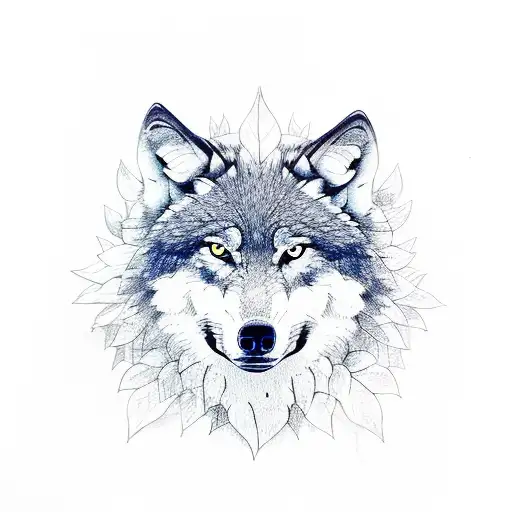 Wolf From Leaves