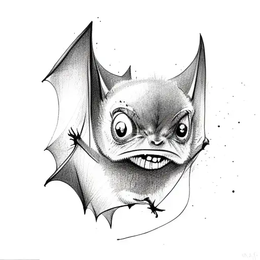 Bat Angry Hanging Upside