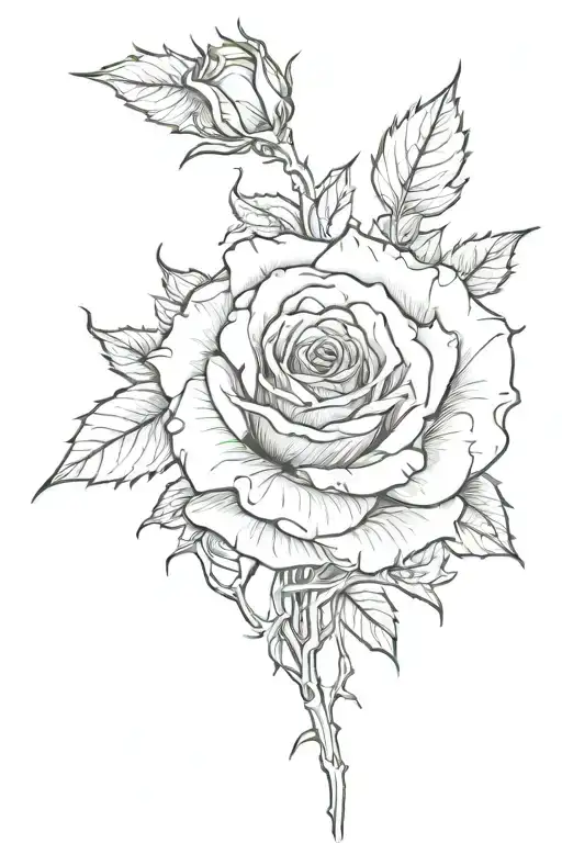 Rose And Thorns Intertwined Representing The Beautiful In Pain And Trama With Blod