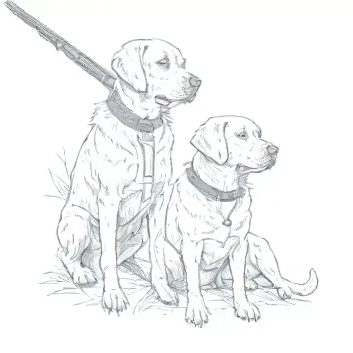 Upland Hunting With My Labrador Sitting