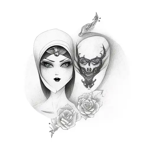 Couple Tattoo With Love